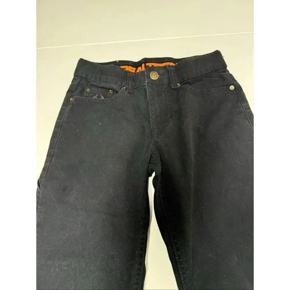 Realtree Youth Carpenter Pants (Black, S-7/8)